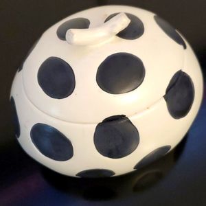 Polka Dot Ceramic "Catch All" with Lid (5 available)